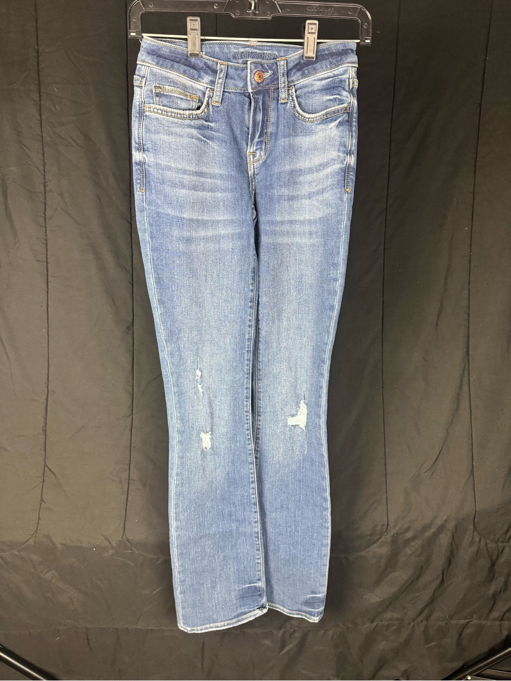 H&M Light Blue Straight-Leg Jeans with Subtle Distress